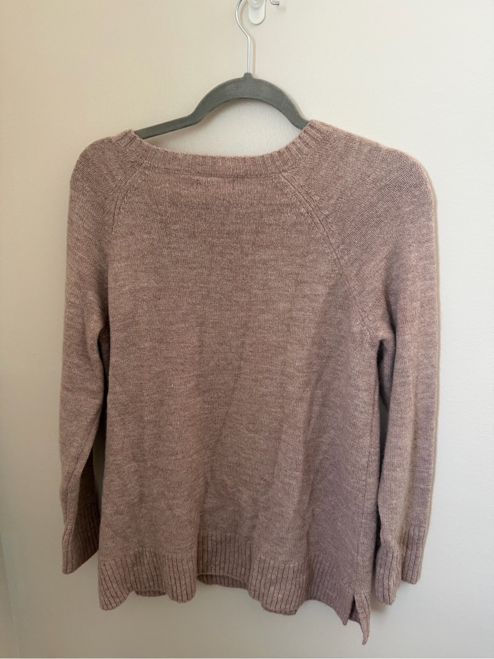 LC Lauren Conrad Mauve Crewneck Sweater with Heart - Picture 2 of 3